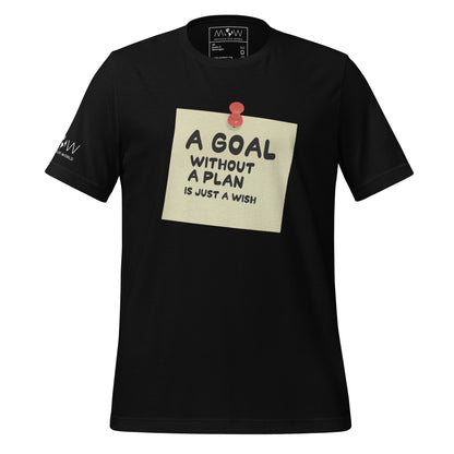 A Goal Without a Plan Men's Motivational Black T-Shirt