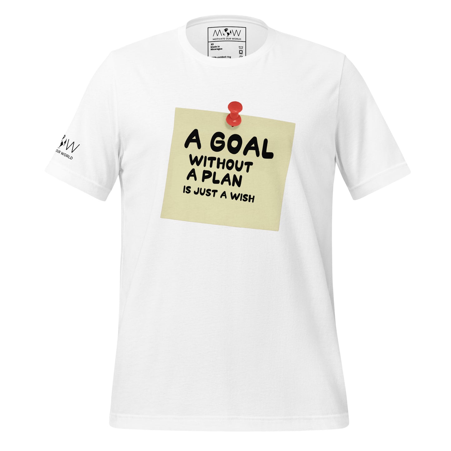 A Goal Without a Plan Men's Motivational White T-Shirt