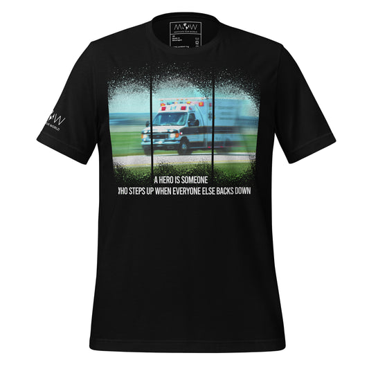 A Hero Is Someone – EMS Edition Black Motivational Men's T-Shirt