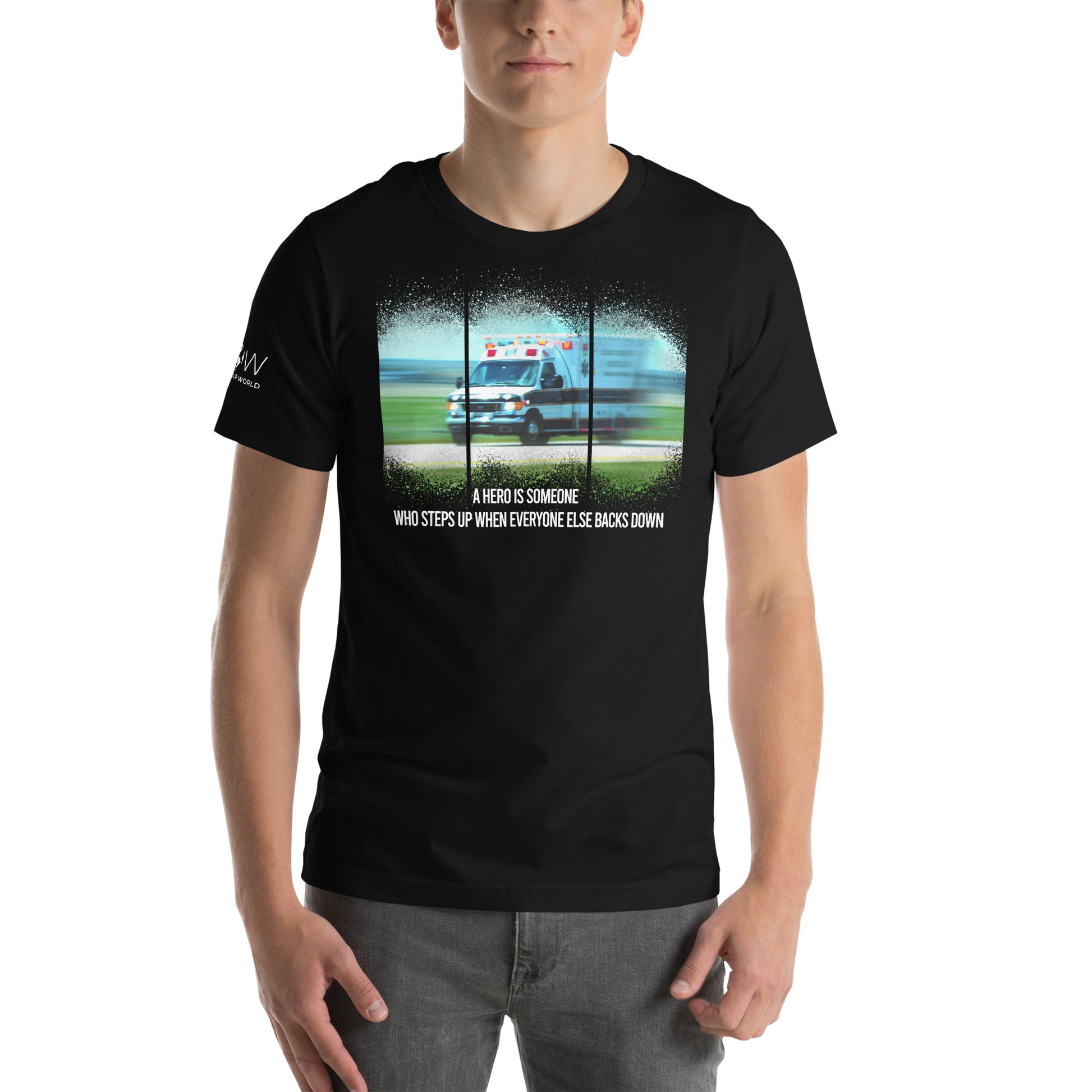A Hero Is Someone – EMS Edition Black Motivational Men's T-Shirt