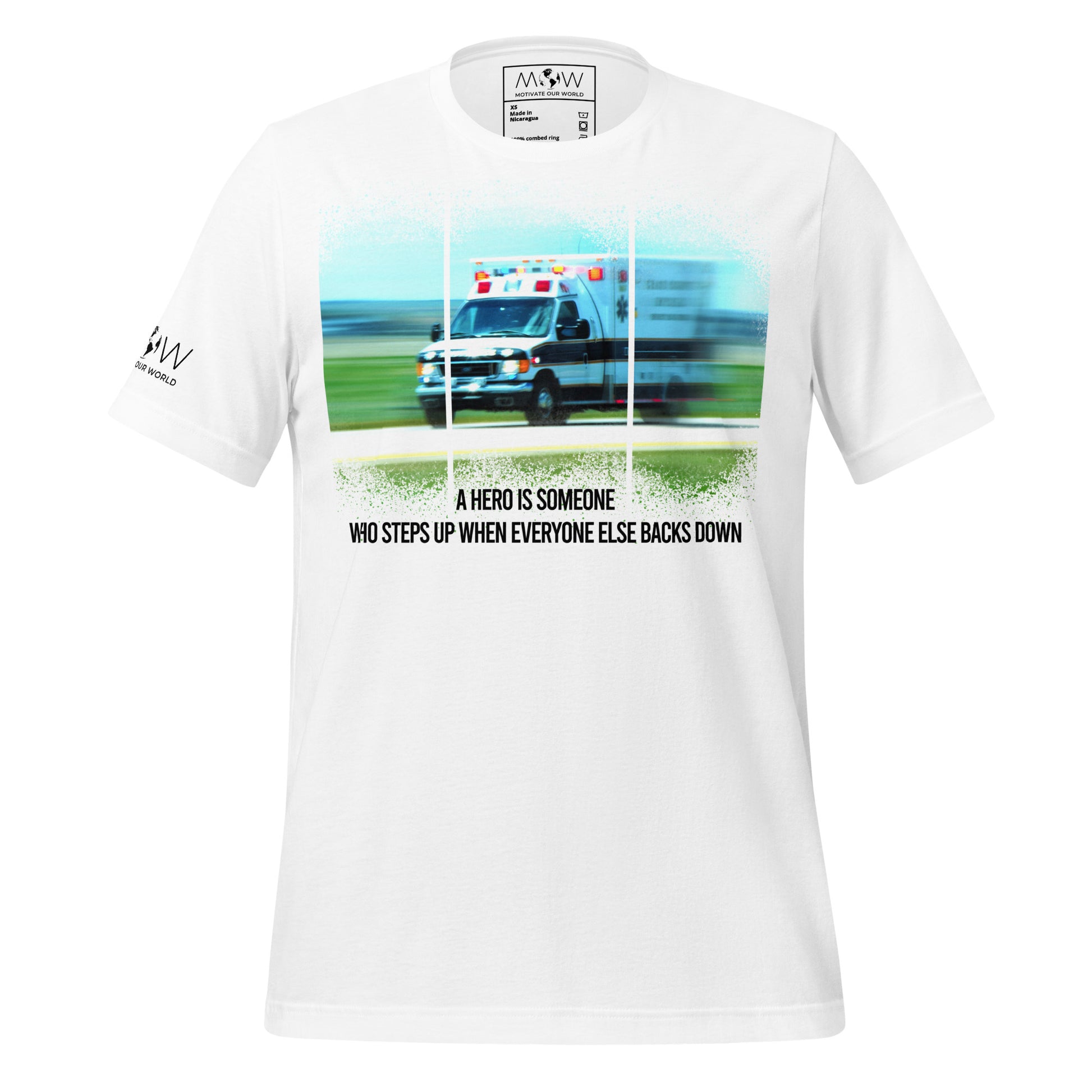 A Hero Is Someone – EMS Edition White Motivational Men's T-Shirt