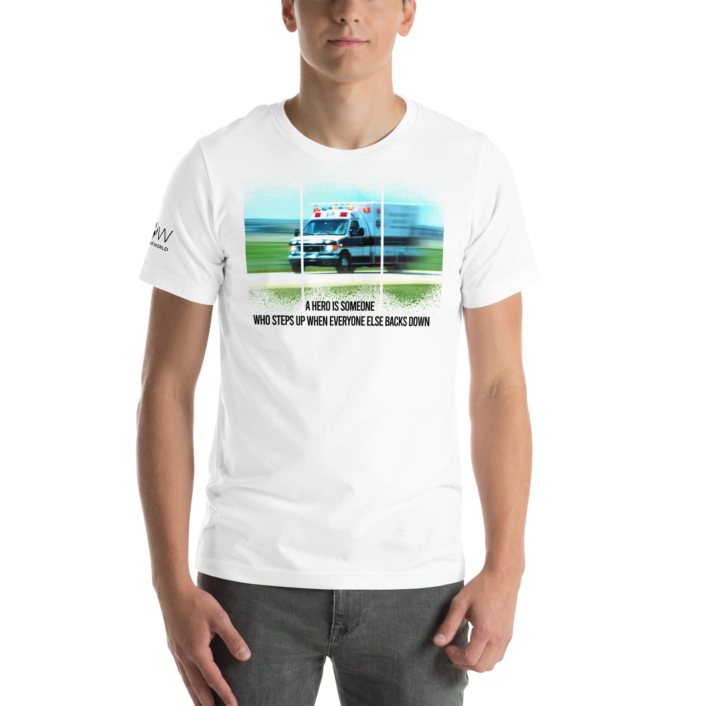A Hero Is Someone – EMS Edition White Motivational Men's T-Shirt
