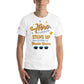 A Hero Steps Up – Bold Script Edition White Motivational Men's T-Shirt