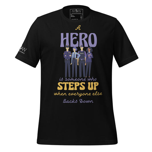 A Hero Steps Up – Unity Edition Black Motivational Men's T-Shirt