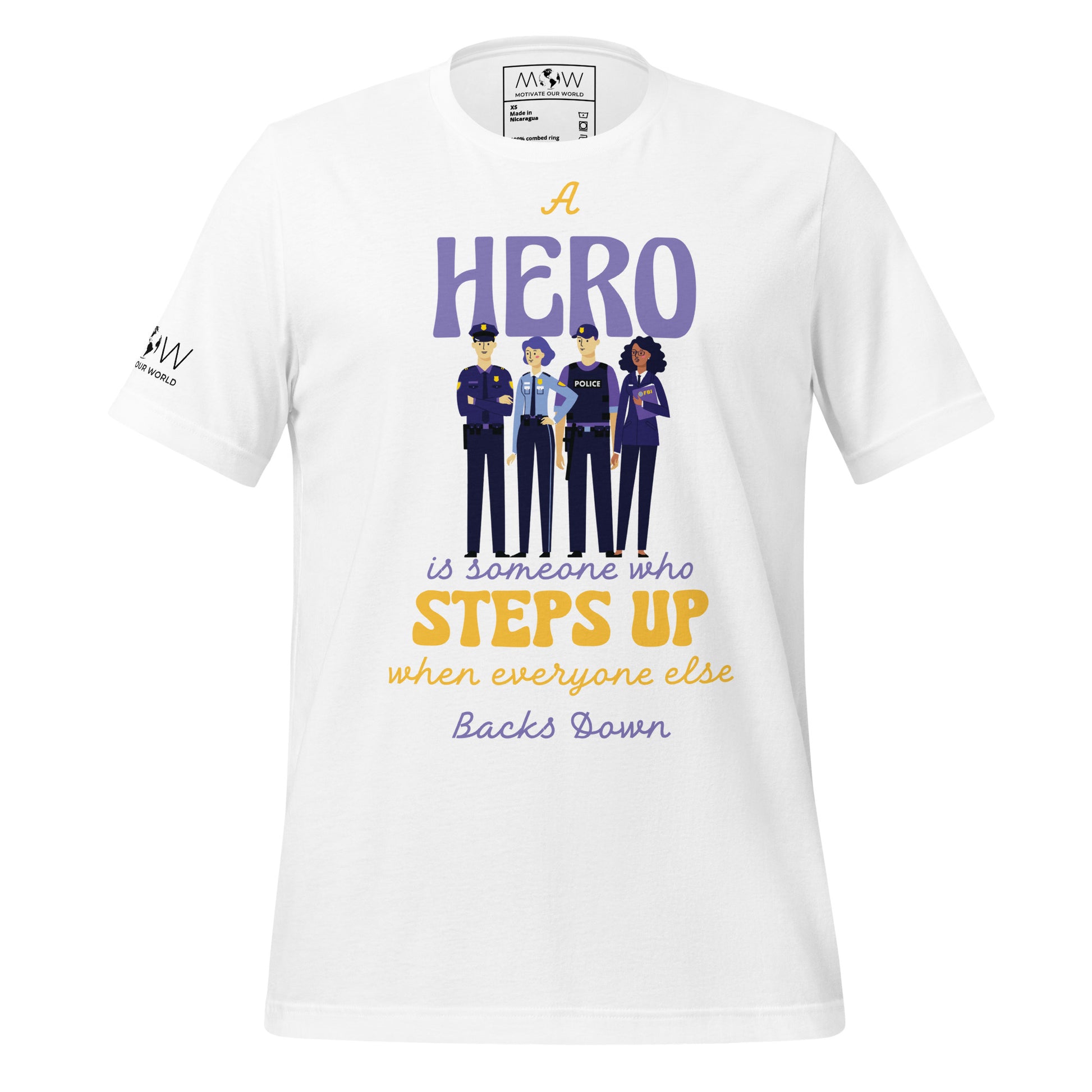 A Hero Steps Up – Unity Edition White Motivational Men's T-Shirt