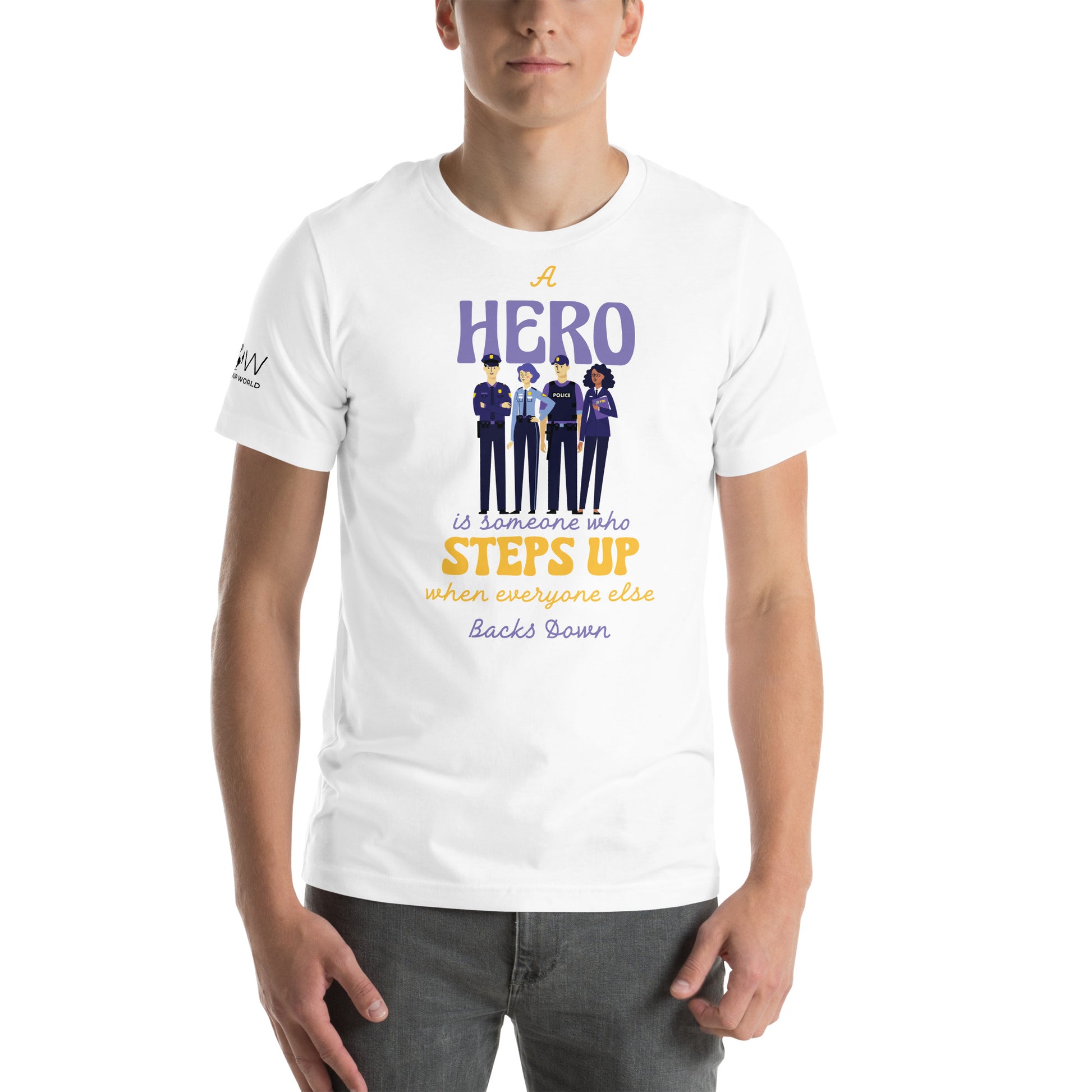 A Hero Steps Up – Unity Edition White Motivational Men's T-Shirt