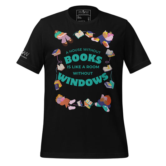 A House Without Books Black Motivational Men's T-Shirt
