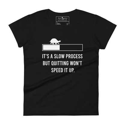 A Little Progress Each Day Women’s Motivational Black T-Shirt
