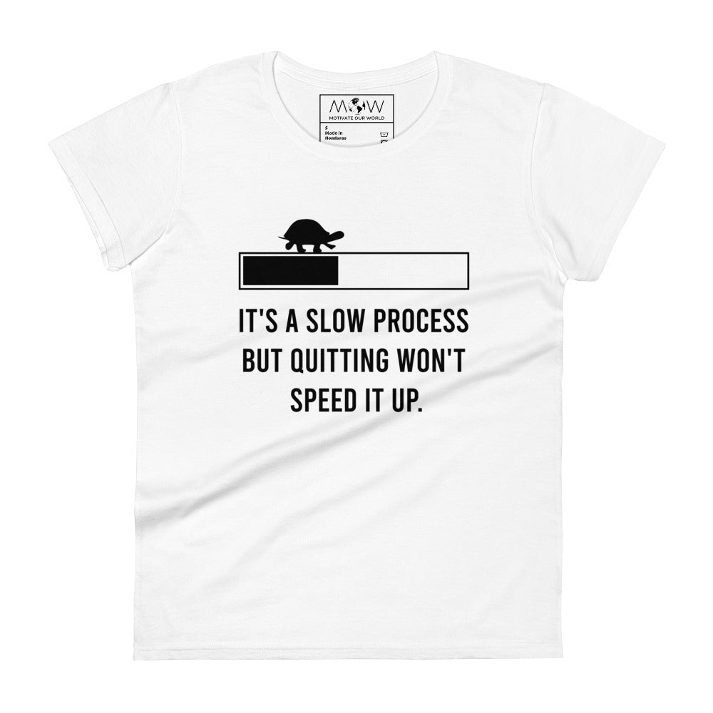 A Little Progress Each Day Women’s Motivational White T-Shirt