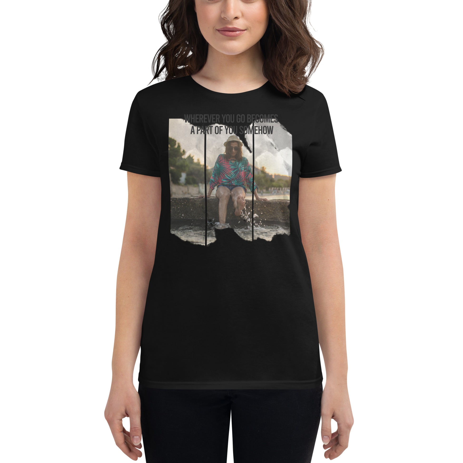 A Part of You Somehow Women’s Motivational Black T-Shirt