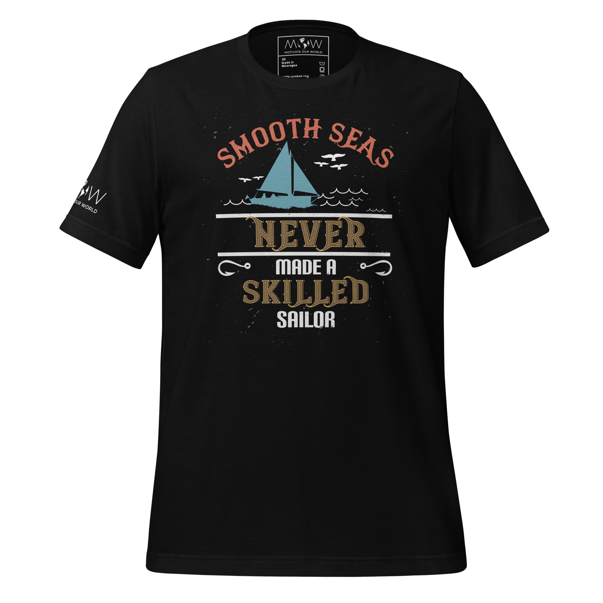 A Skilled Sailor Men's Motivational Black T-Shirt