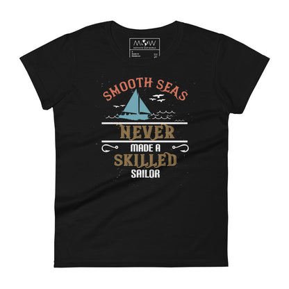 A Skilled Sailor Women’s Motivational Black T-Shirt