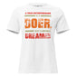 A True Entrepreneur Is a Doer White Motivational Women’s T-Shirt - Bold Distressed Design