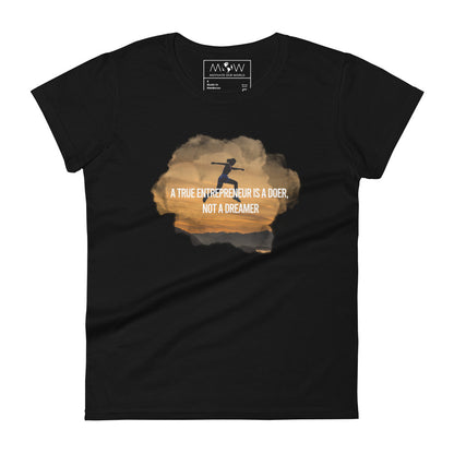 A True Entrepreneur Sunset Women’s Motivational Black T-Shirt