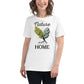 A Walk in Nature Takes the Soul Home - Leaf Hiker White Motivational Women’s T-Shirt Lifestyle