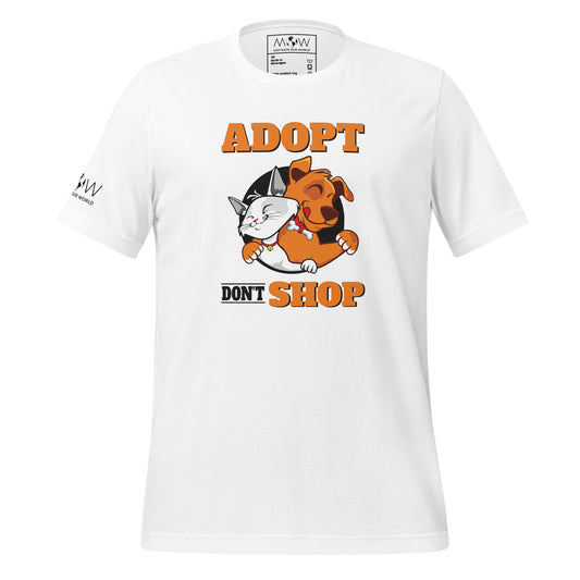 Adopt Don't Shop Men's Motivational White T-Shirt