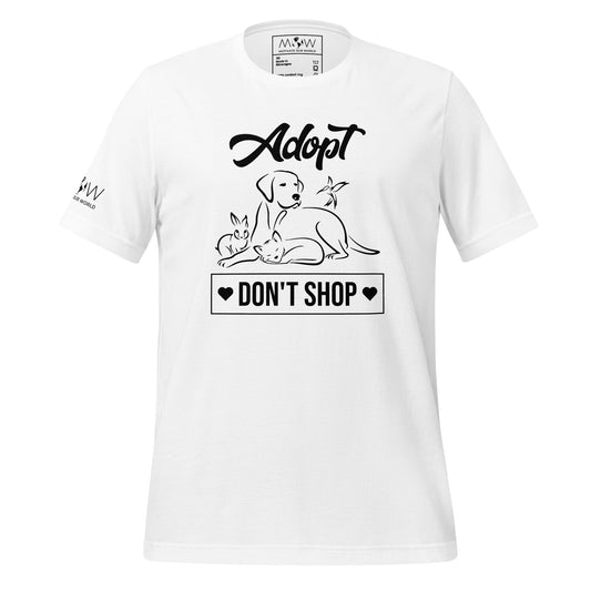 Adopt Don't Shop Men's Motivational White T-Shirt