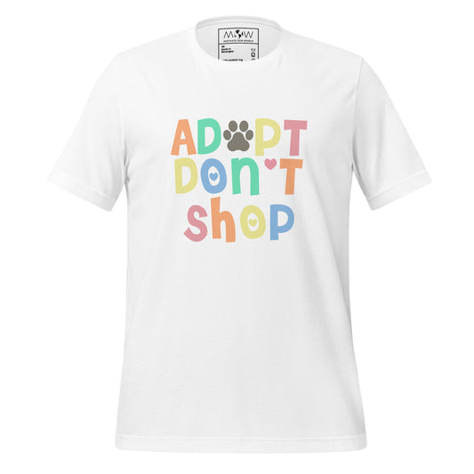 Adopt Don't Shop Men's Motivational White T-Shirt