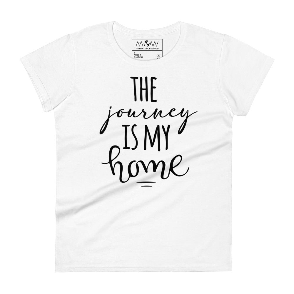 Adventure Awaits Women’s Motivational White T-Shirt