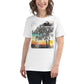 Adventure Awaits Sunset White Motivational Women’s T-Shirt Lifestyle