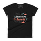 Adventure Awaits Travel-Inspired Women’s Motivational Black T-Shirt