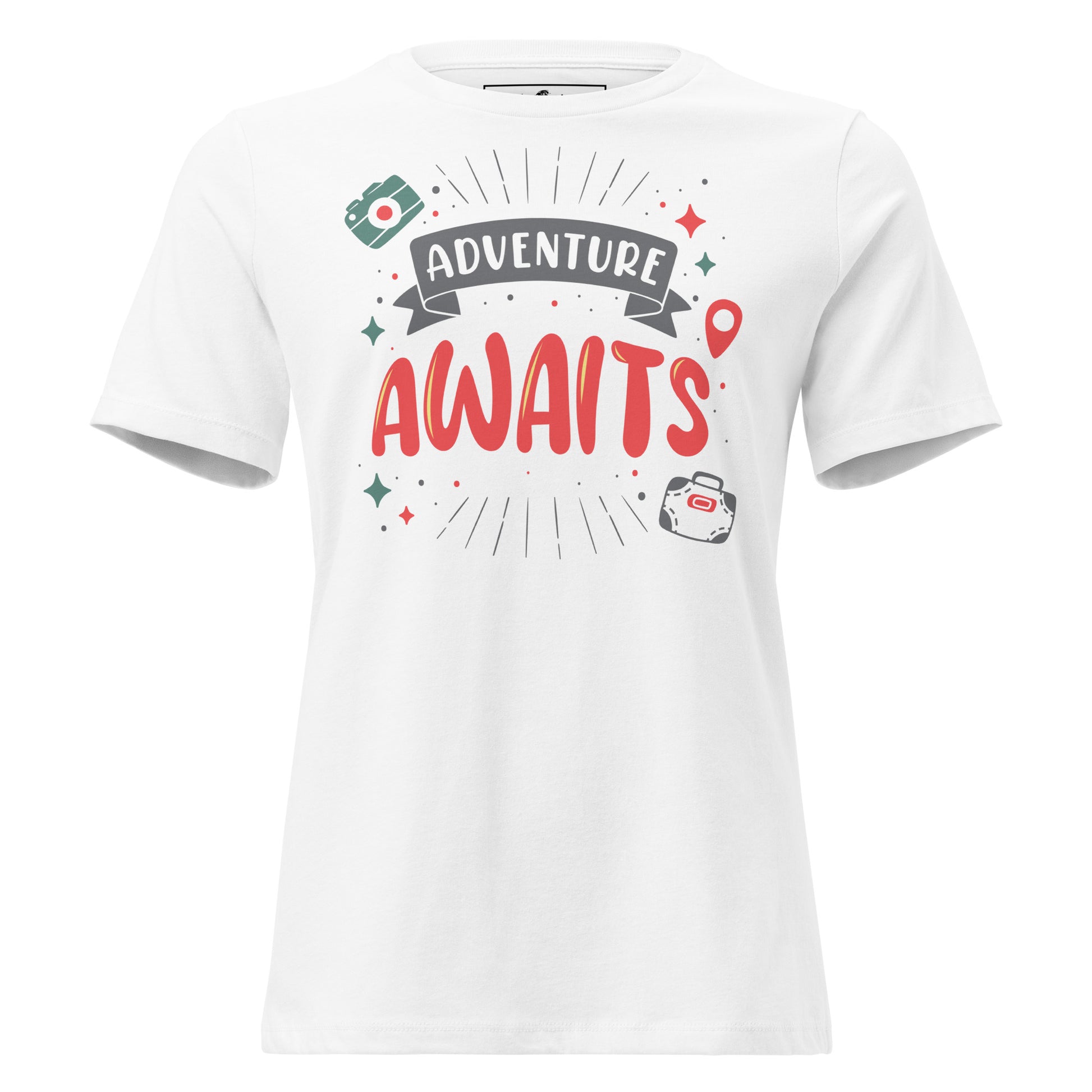 Adventure Awaits White Motivational Women’s T-Shirt