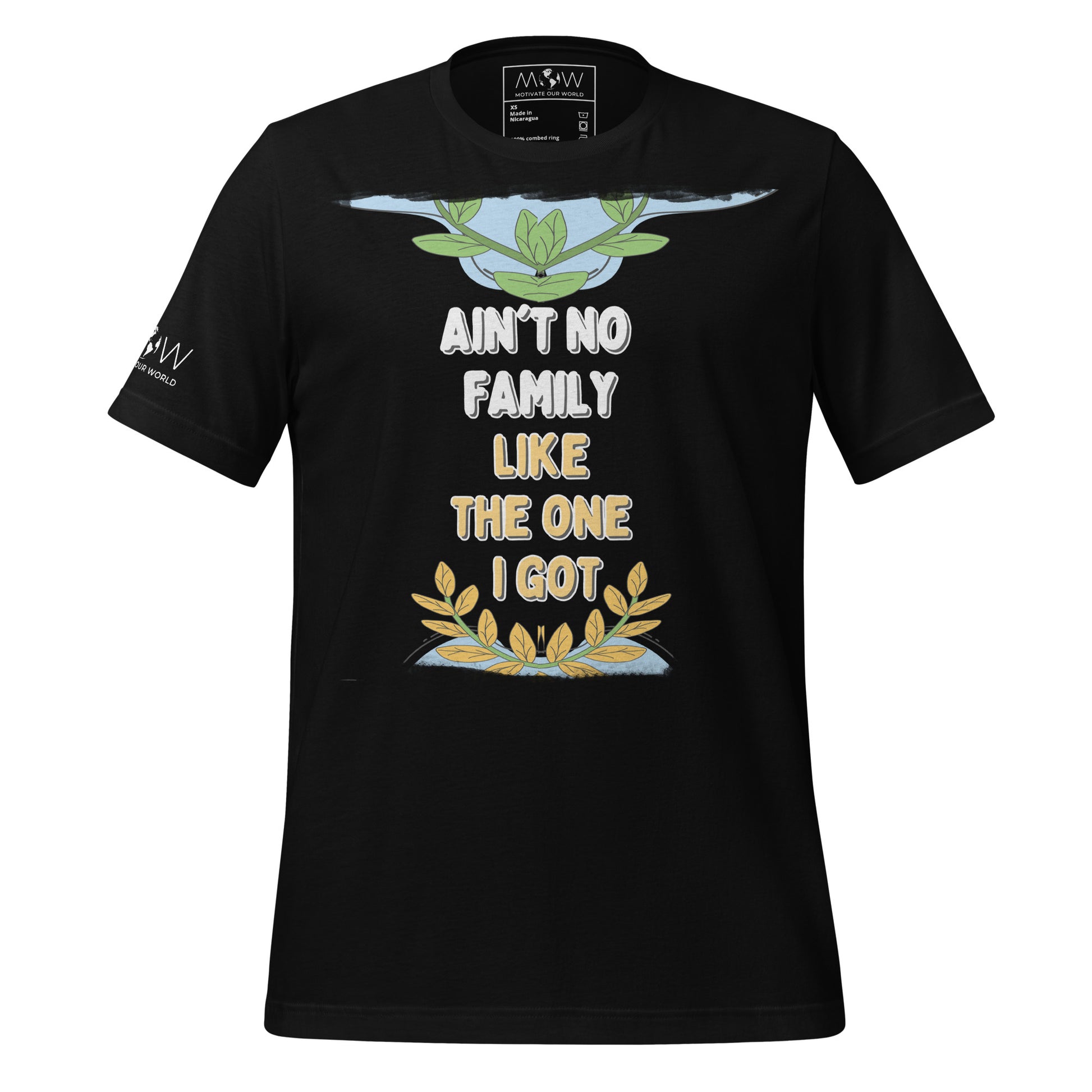Ain’t No Family Like the One I Got - Laurel Edition Black Motivational Men's T-Shirt