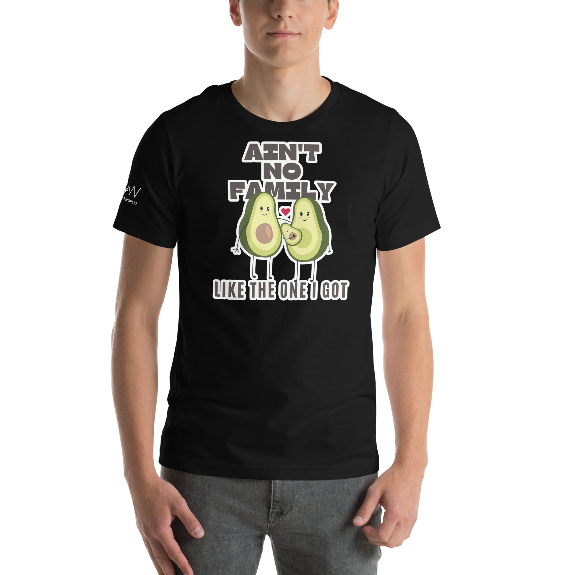 Ain’t No Family Like the One I Got – Avocado Edition Black Motivational Men's T-Shirt Lifestyle