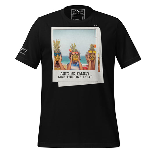 Ain’t No Family Like the One I Got – Pineapple Edition Black Motivational Men's T-Shirt