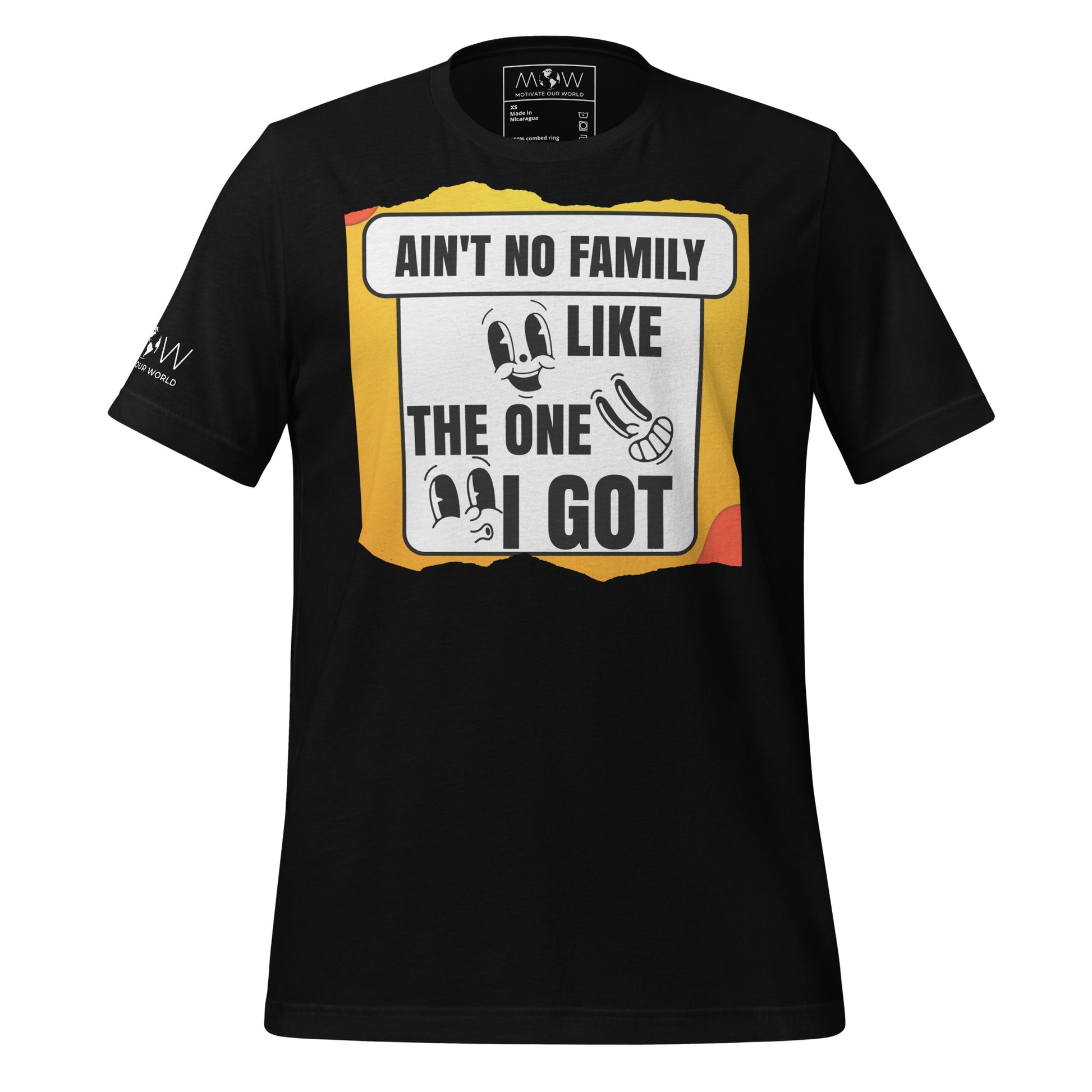 Ain’t No Family Like the One I Got – Retro Cartoon Edition Black Motivational Men's T-Shirt