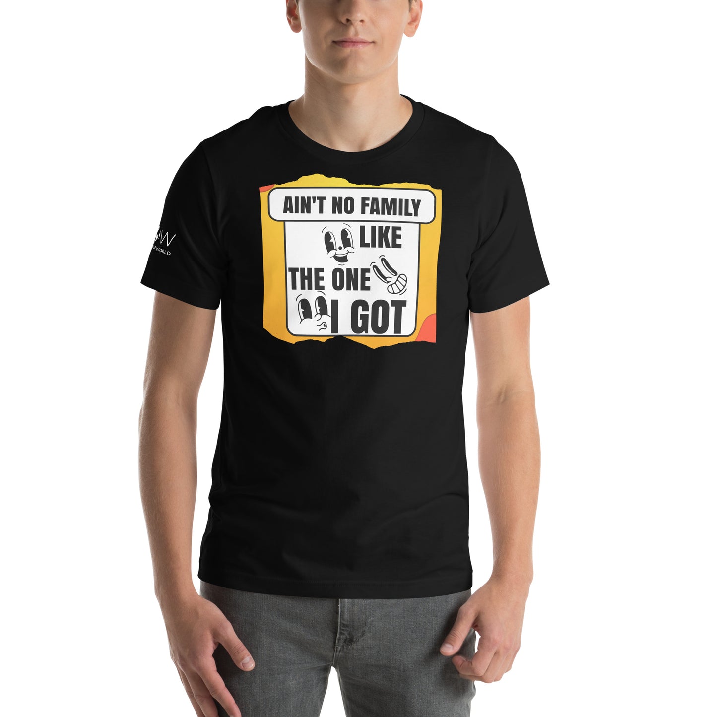 Ain’t No Family Like the One I Got – Retro Cartoon Edition Black Motivational Men's T-Shirt Lifestyle