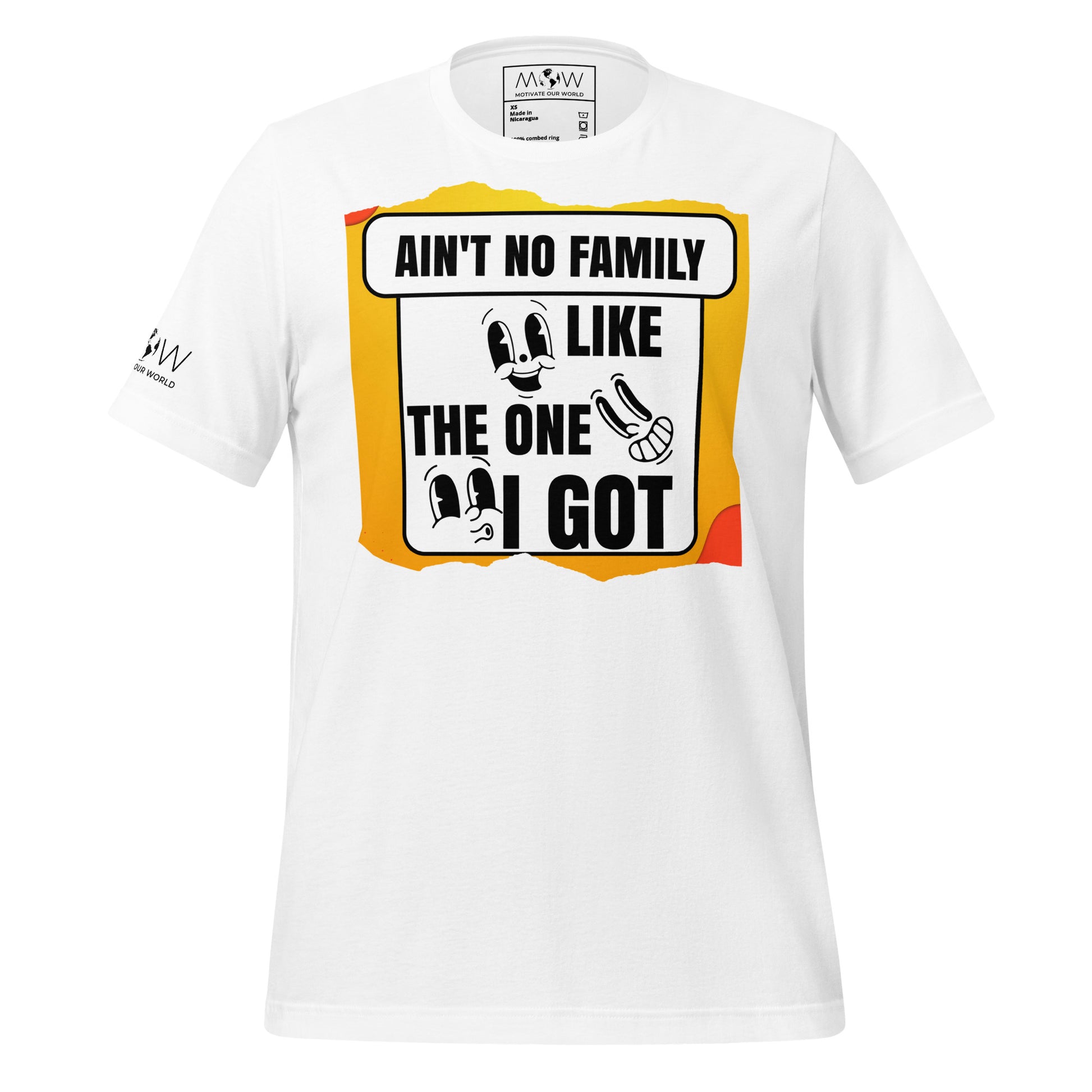 Ain’t No Family Like the One I Got – Retro Cartoon Edition White Motivational Men's T-Shirt