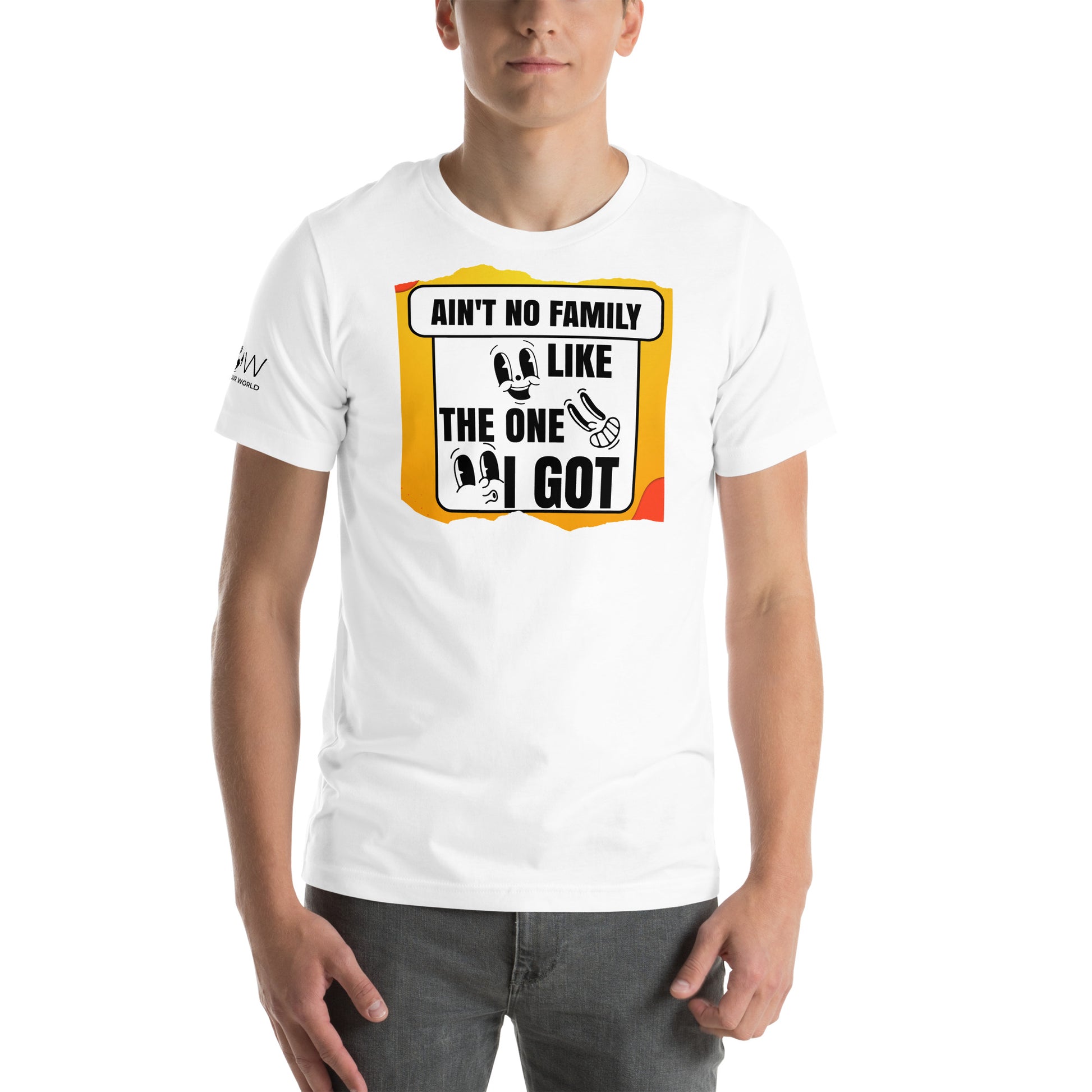 Ain’t No Family Like the One I Got – Retro Cartoon Edition White Motivational Men's T-Shirt Lifestyle