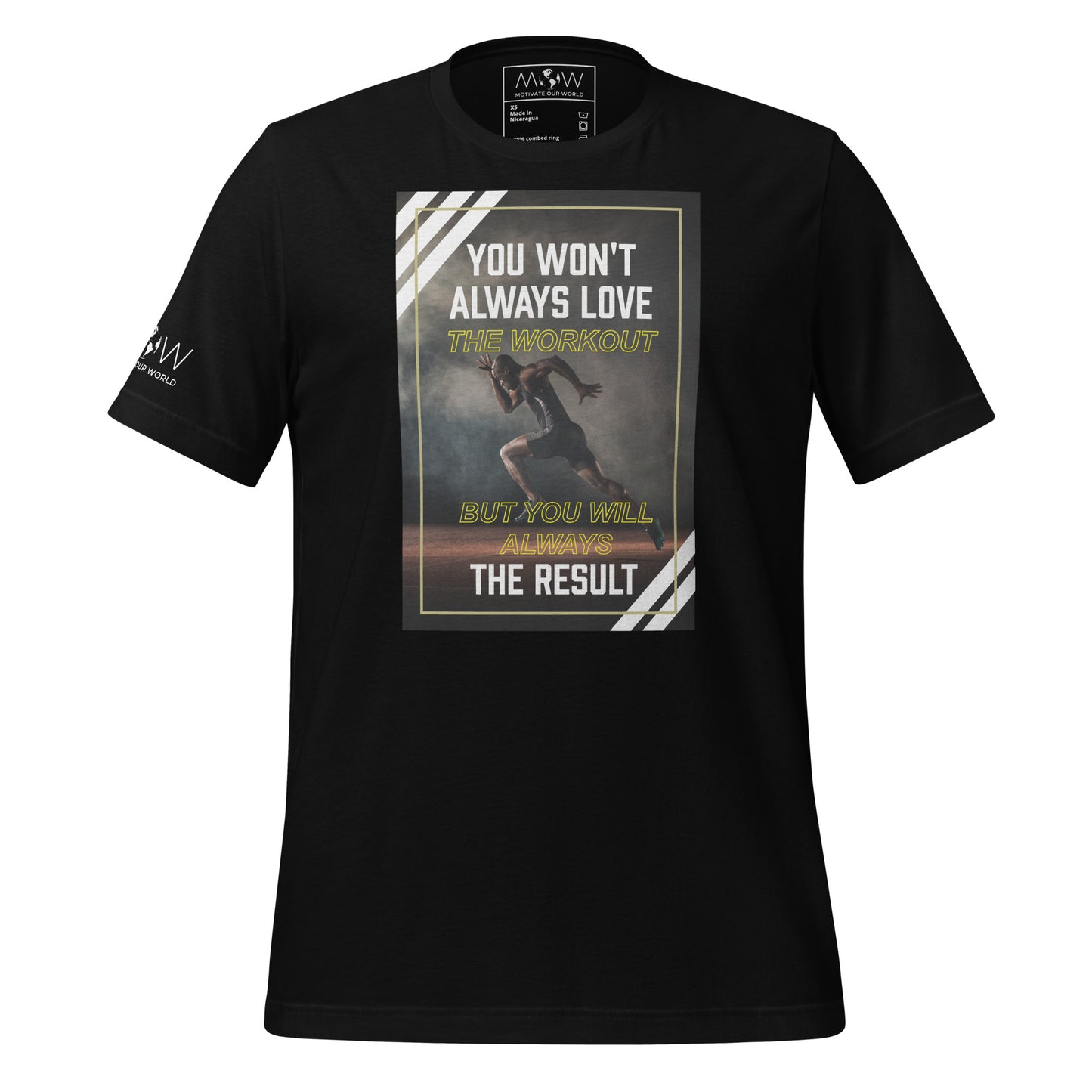 Always Love the Result Men's Motivational Black T-Shirt