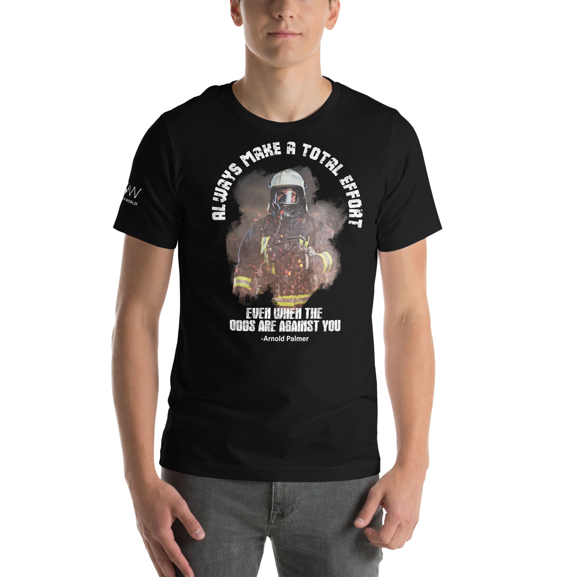 Always Make a Total Effort Even When The Odds Black Motivational Men's T-Shirt