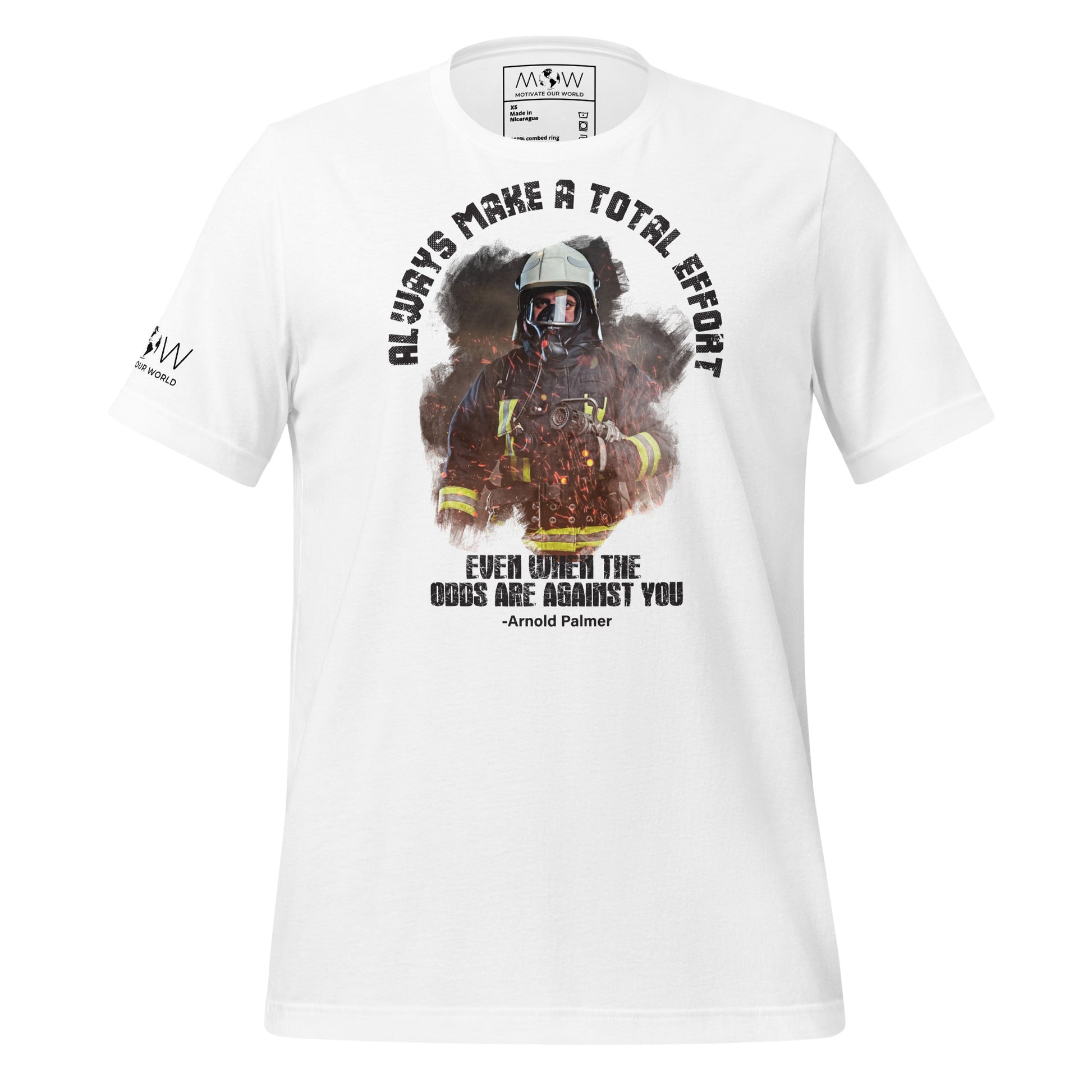 Always Make a Total Effort Even When The Odds White Motivational Men's T-Shirt