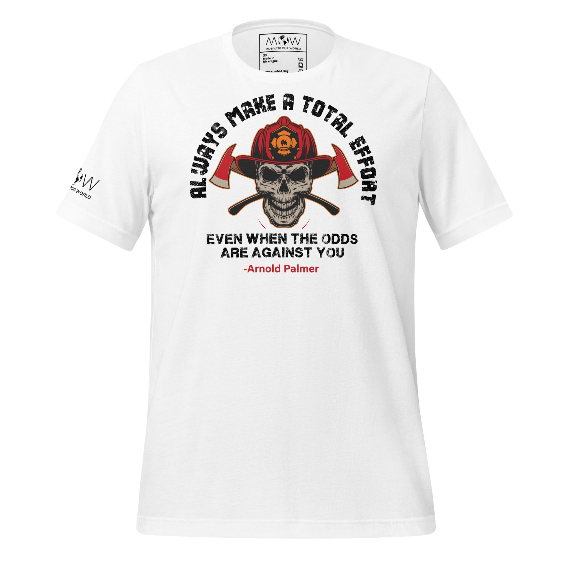 Always Make a Total Effort White Motivational Men's T-Shirt