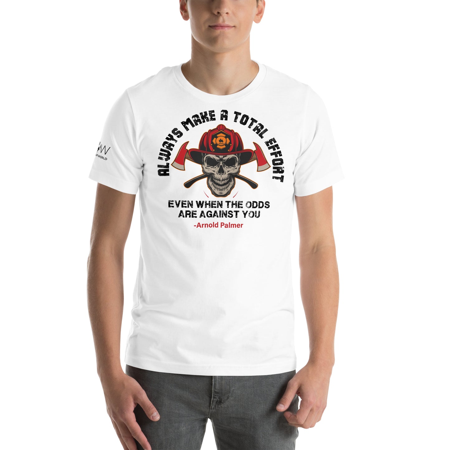 Always Make a Total Effort White Motivational Men's T-Shirt