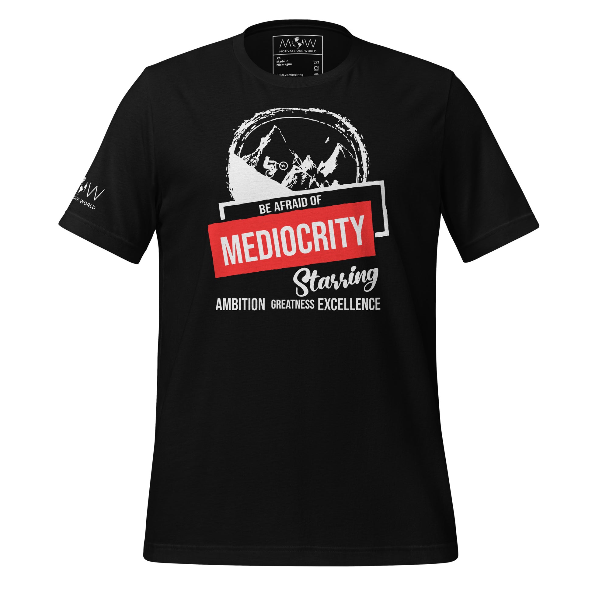 Ambition, Greatness, Excellence Men's Motivational Black T-Shirt