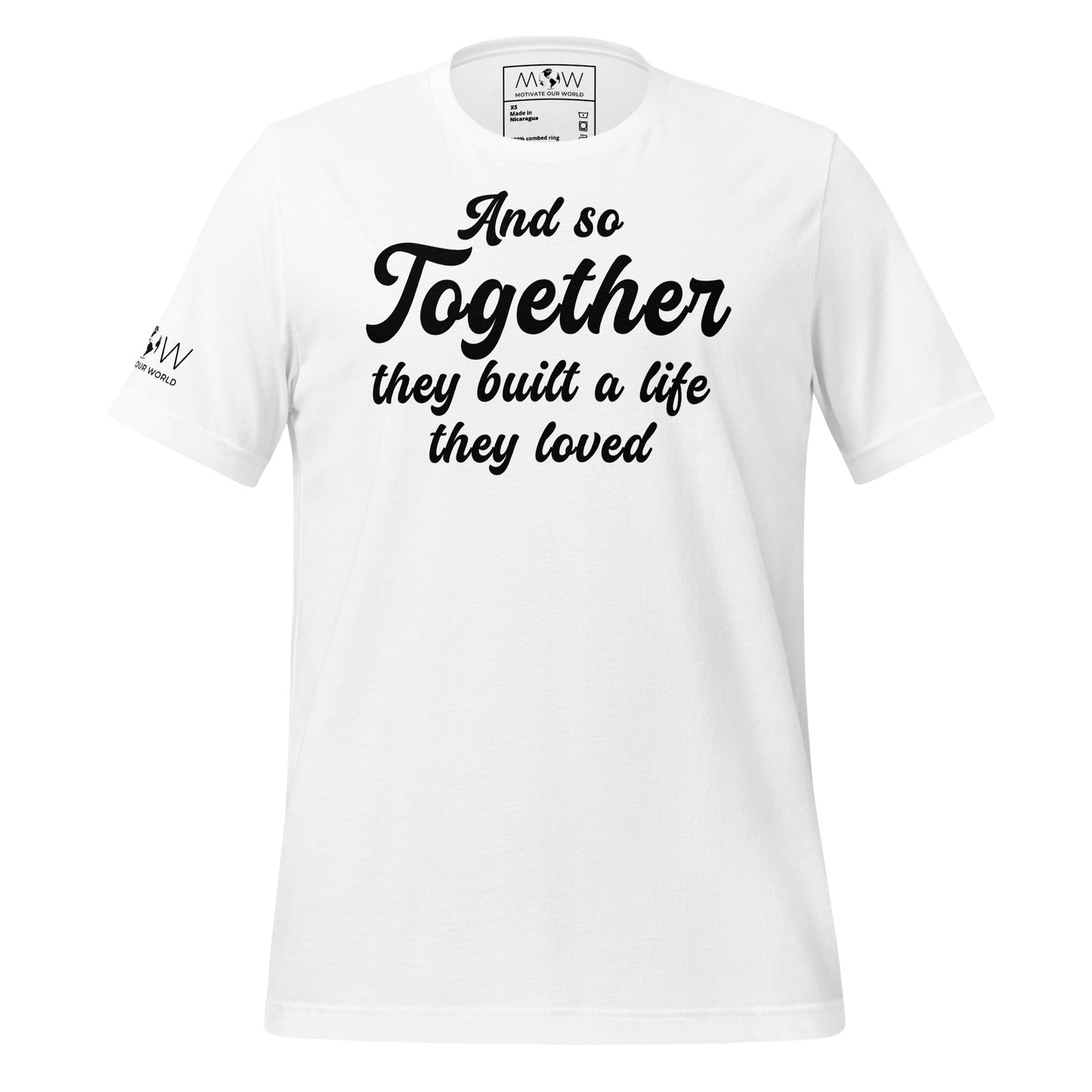 And So Together They Built White Motivational Men's T-Shirt