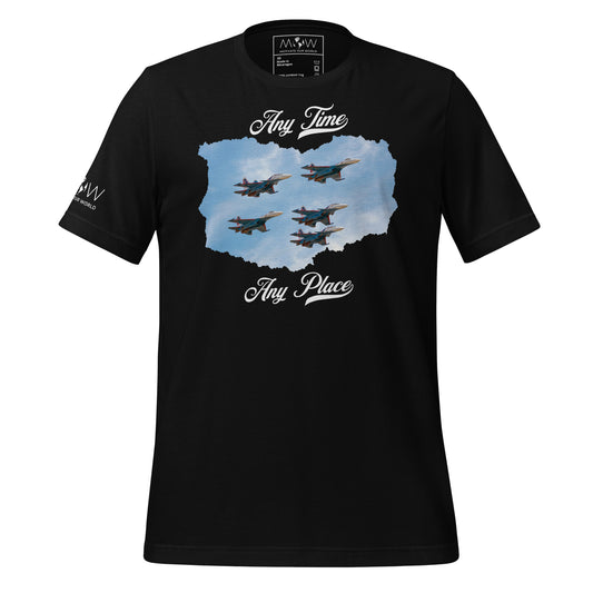 Any Time - U.S Air Force Men's Motivational Black T-Shirt