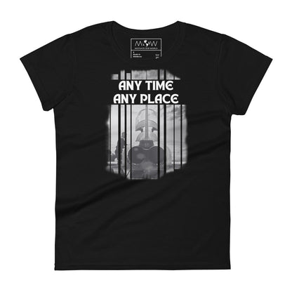 Any Time Women's Motivational Black T-Shirt