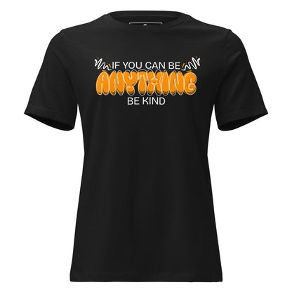 Anything (Bold Graffiti Design) Black Motivational Women’s T-Shirt