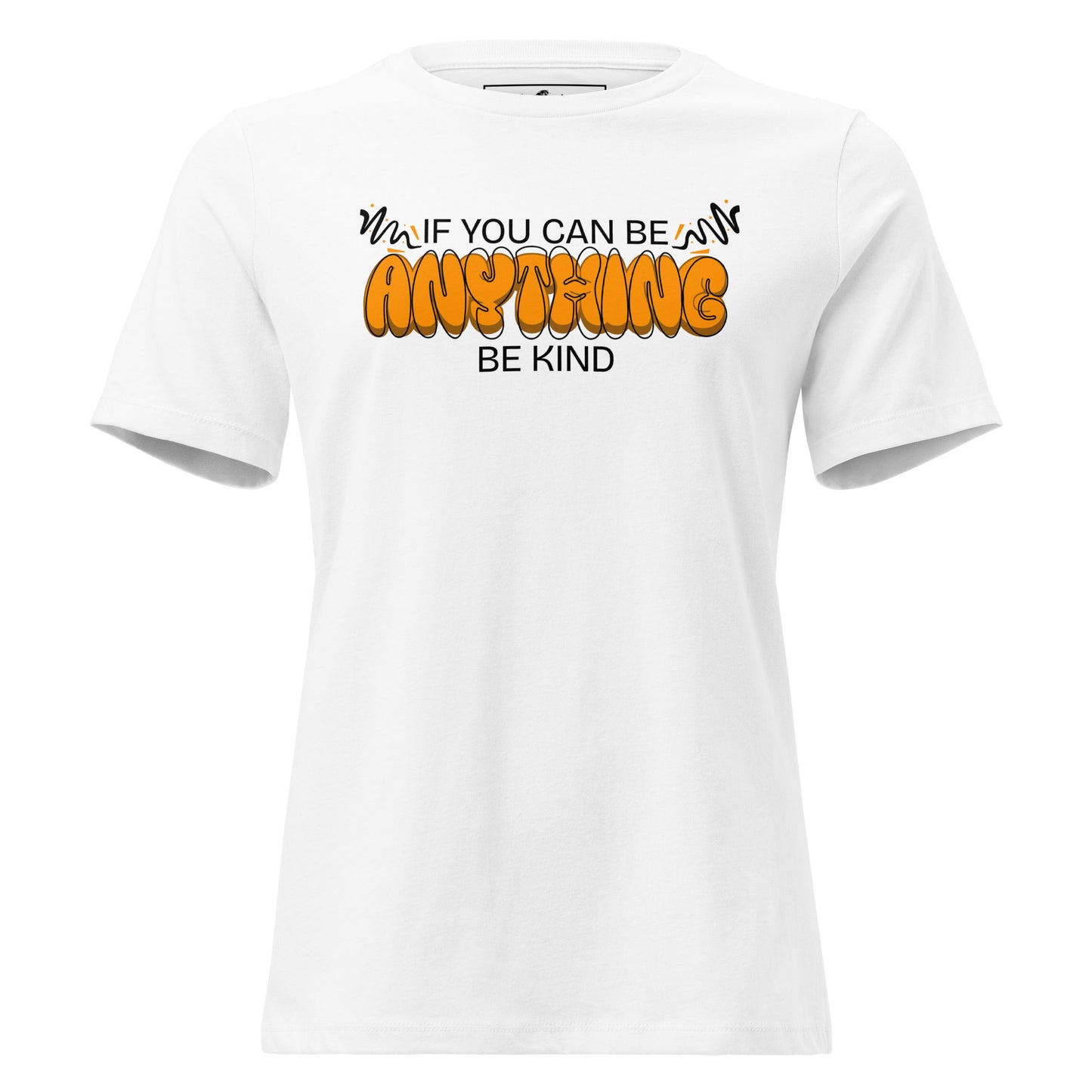 Anything (Bold Graffiti Design) White Motivational Women’s T-Shirt