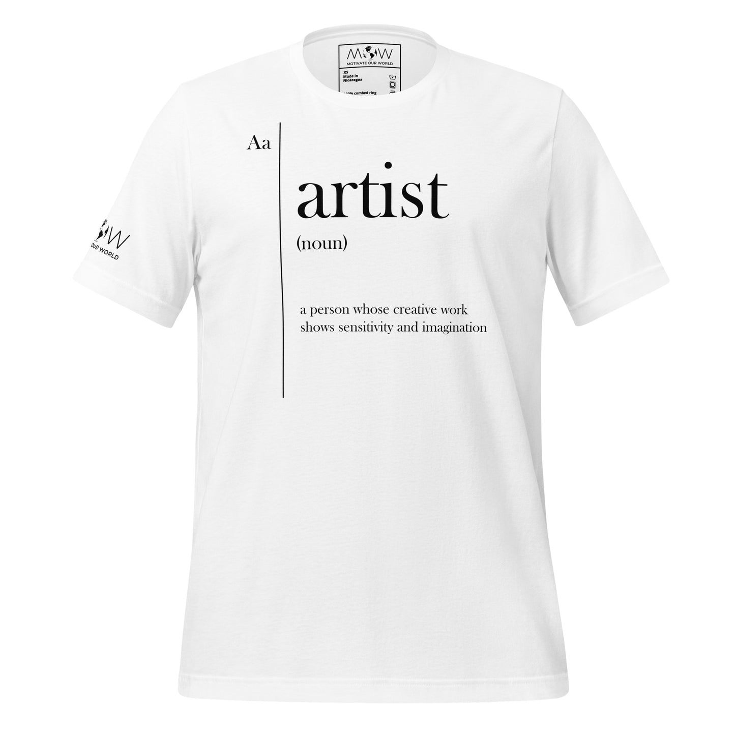 Artist (noun) White Motivational Men's T-Shirt