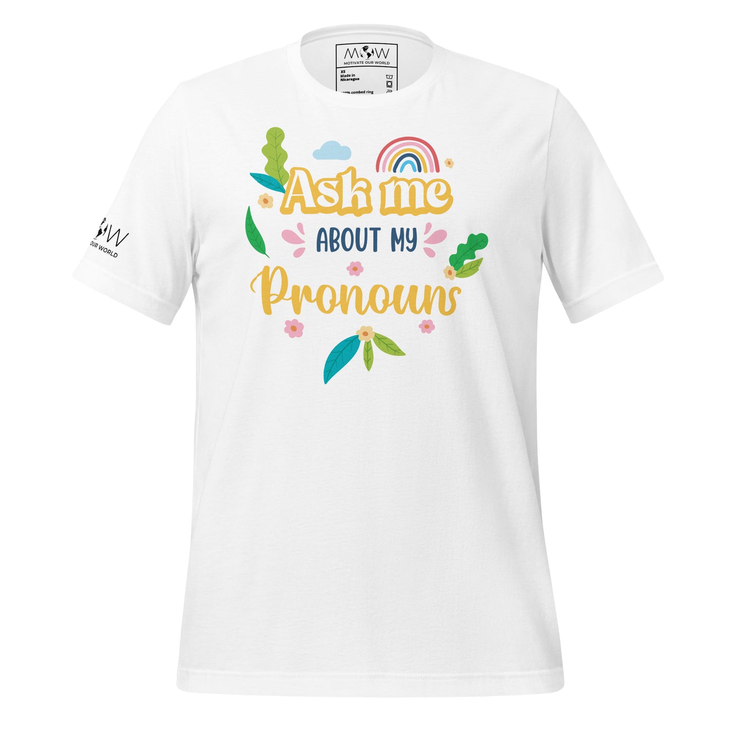 Ask Me About My White Motivational Men's T-Shirt