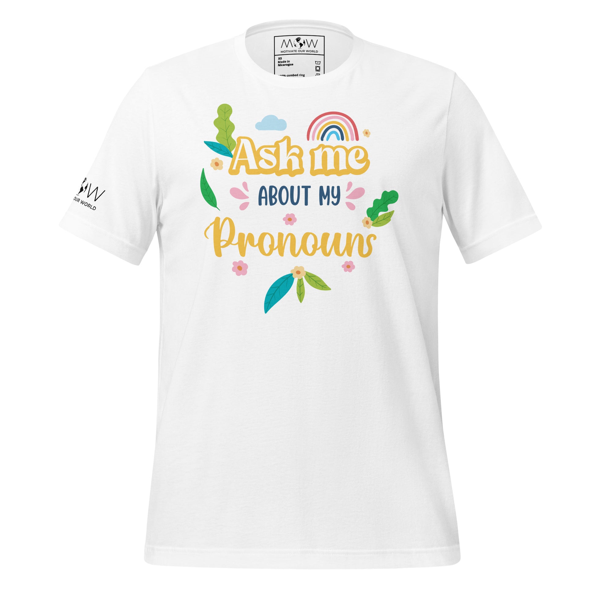 Ask Me About My White Motivational Men's T-Shirt