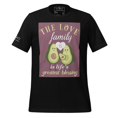 Avocado's Family Life Blessing Black Motivational Men's T-Shirt