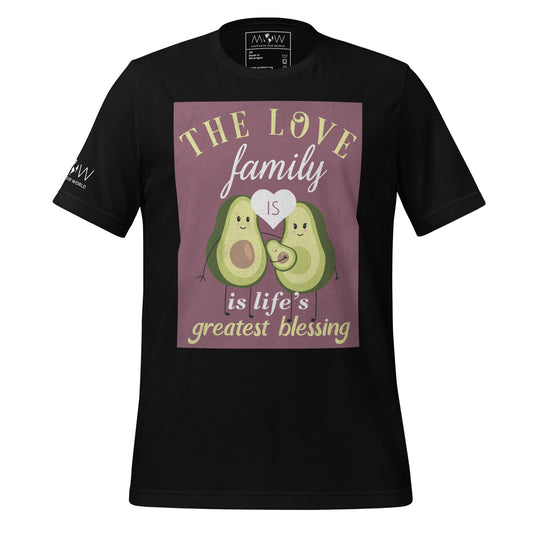 Avocado's Family Life Blessing Black Motivational Men's T-Shirt