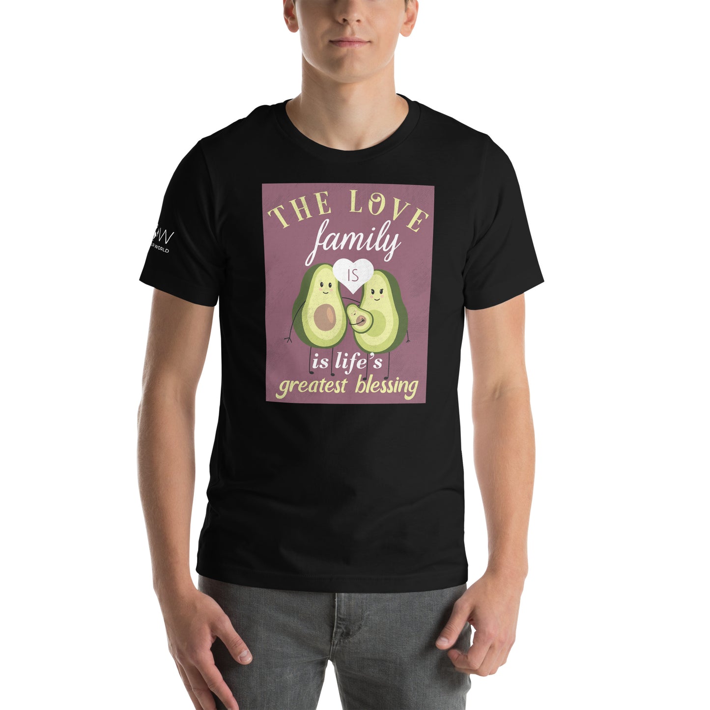 Avocado's Family Life Blessing Black Motivational Men's T-Shirt Lifestyle